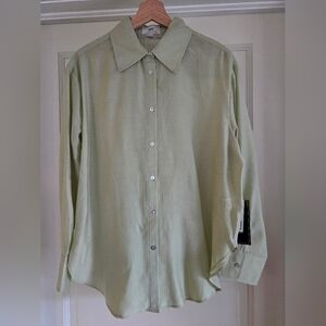 NEW Light Green Casual Button Down Shirt